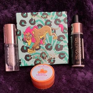 Revolution Lion King Eyeshadow, Unicorn Elixir, Hydra Bomb,Mango Lip Balm NEW